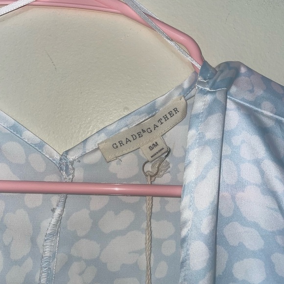 NWT Grade & Gather Leopard Sky Kimono Jacket S/M - Picture 2 of 5